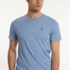 Sale River Woods Custom fit basic pima katoen T-shirt oase mix -