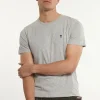 Hot River Woods Custom fit basic pima katoen T-shirt lt grey mix -