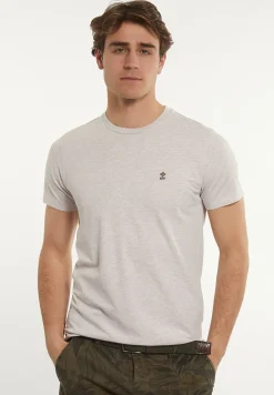 Best River Woods Custom fit basic pima katoen T-shirt linen mix -