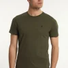 Sale River Woods Custom fit basic pima katoen T-shirt forest mix -