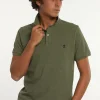 Discount River Woods Custom fit basic pima katoen polo olive mix -