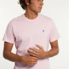 Discount River Woods Custom fit basic pima katoen T-shirt flamingo -