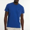 Outlet River Woods Custom fit basic pima katoen T-shirt admiral -