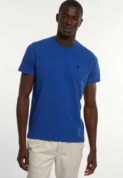 Outlet River Woods Custom fit basic pima katoen T-shirt admiral -