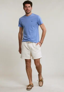 Fashion River Woods Custom fit basic pima katoen T-shirt ronde hals lt hamptons blue mix -