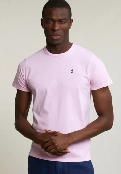 Discount River Woods Custom fit basic pima katoen T-shirt ronde hals flamingo -