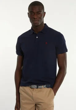 Clearance River Woods Custom fit basic pima katoen polo navy -