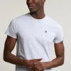 New River Woods Custom fit basic pima katoen T-shirt ronde hals oyster mix -