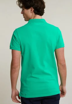 New River Woods Custom fit basic pima katoen polo jungle green -