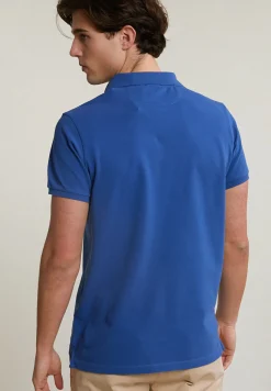 Clearance River Woods Custom fit basic pima katoen polo hamptons blue -