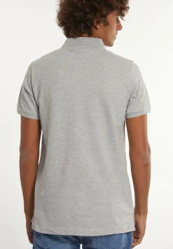 New River Woods Custom fit basic pima katoen polo lt grey mix -