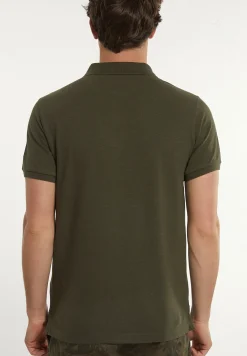 Outlet River Woods Custom fit basic pima katoen polo forest mix -