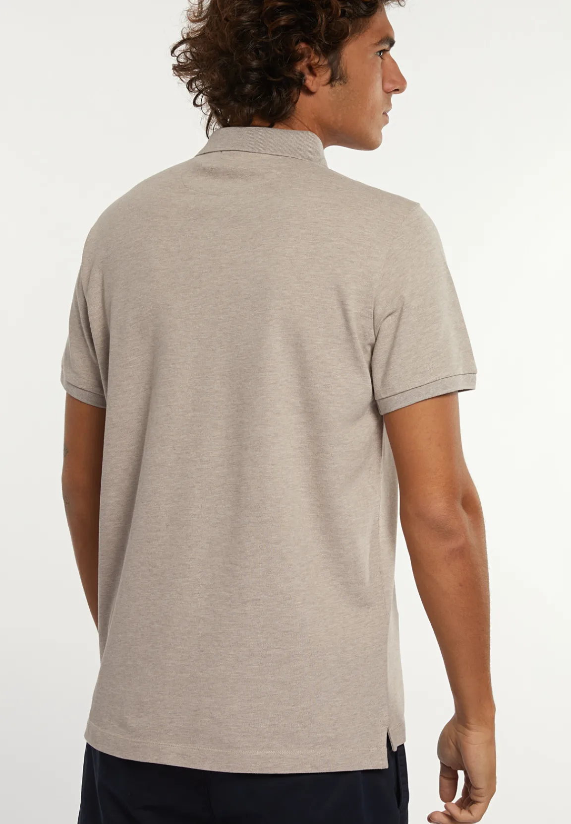 Online River Woods Custom fit basic pima katoen polo sand mix -