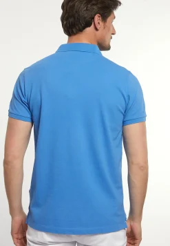 Fashion River Woods Custom fit basic pima katoen polo soft azure -