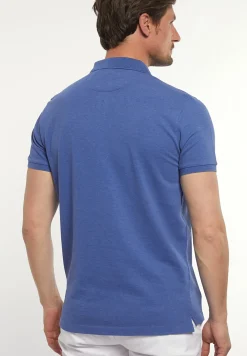 Fashion River Woods Custom fit basic pima katoen polo persian blue mix -