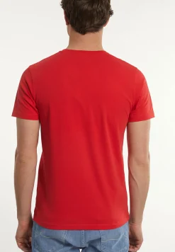 New River Woods Custom fit basic pima katoen T-shirt strawberry -
