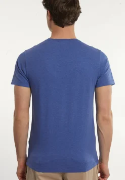 Best River Woods Custom fit basic pima katoen T-shirt persian blue mix -