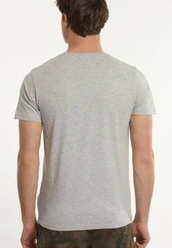 Hot River Woods Custom fit basic pima katoen T-shirt lt grey mix -