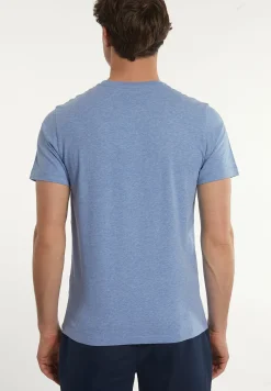 Clearance River Woods Custom fit basic pima katoen T-shirt borstzak oase mix -