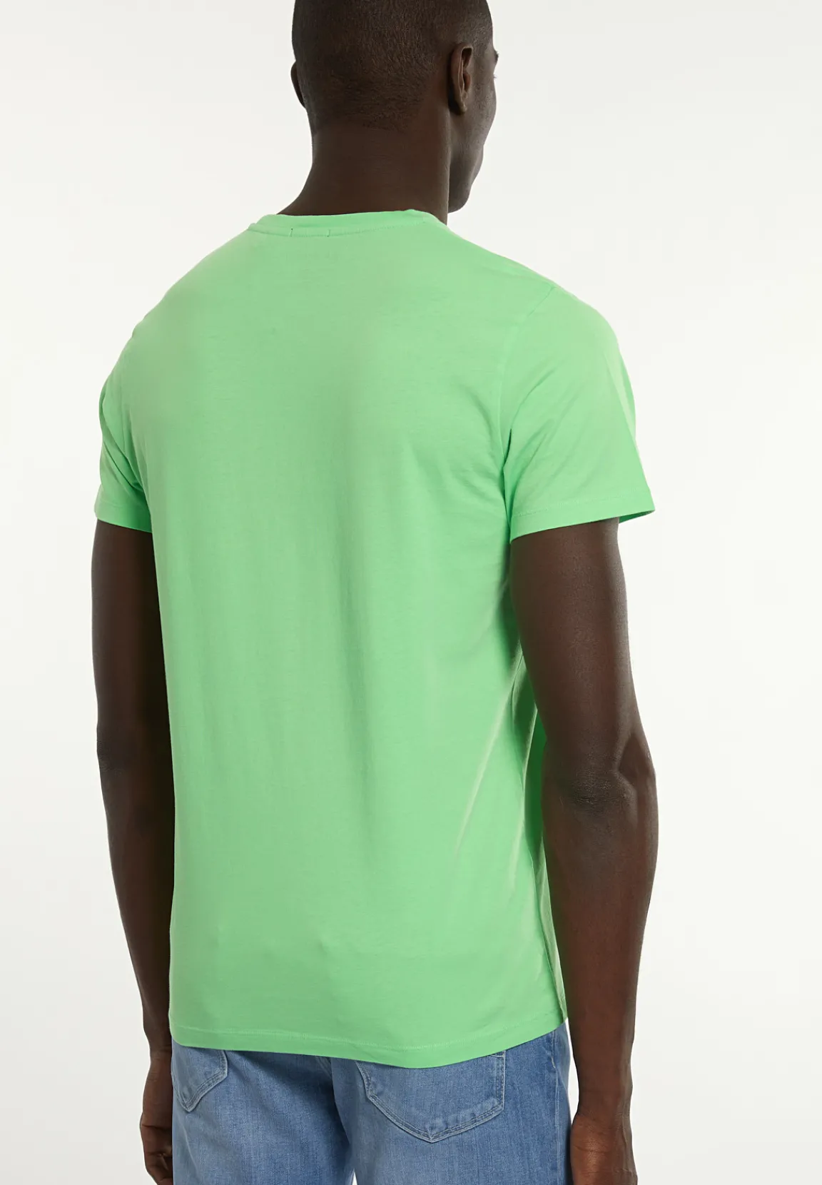 New River Woods Custom fit basic pima katoen T-shirt lime -