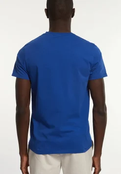 Outlet River Woods Custom fit basic pima katoen T-shirt admiral -