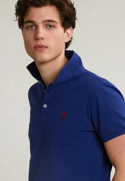 Discount River Woods Custom fit basic pima katoen polo royal blue -