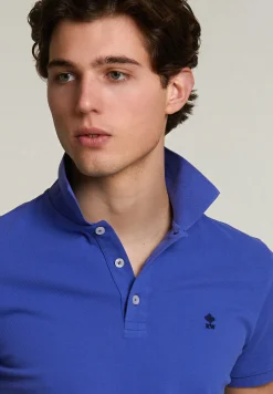 Sale River Woods Custom fit basic pima katoen polo reef blue -