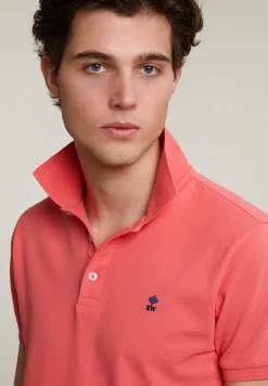 Hot River Woods Custom fit basic pima katoen polo lt sunset -
