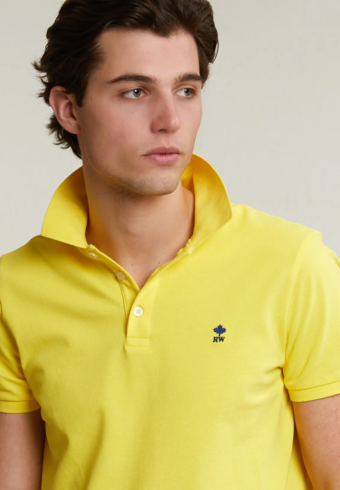 Best River Woods Custom fit basic pima katoen polo lemonade -