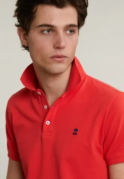 Best River Woods Custom fit basic pima katoen polo cornell red -
