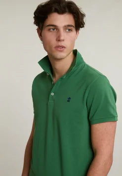 New River Woods Custom fit basic pima katoen polo belize green -