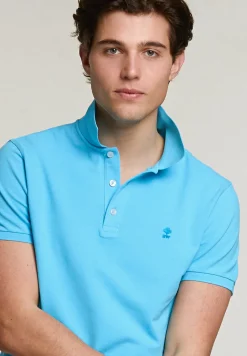 Online River Woods Custom fit basic pima katoen polo acqua -