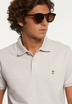 Sale River Woods Custom fit basic pima katoen polo linen mix -