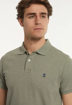 New River Woods Custom fit basic pima katoen polo jade mix -