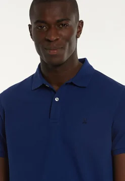 Hot River Woods Custom fit basic pima katoen polo indigo -