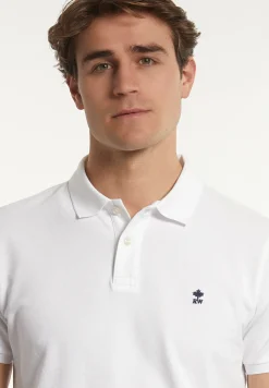 Best River Woods Custom fit basic pima katoen polo wit -