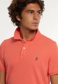 Hot River Woods Custom fit basic pima katoen polo salmon -