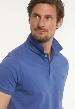 Fashion River Woods Custom fit basic pima katoen polo persian blue mix -