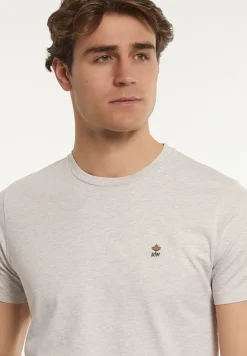 Best River Woods Custom fit basic pima katoen T-shirt linen mix -