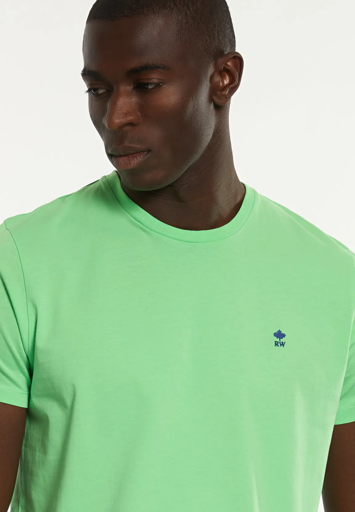 New River Woods Custom fit basic pima katoen T-shirt lime -