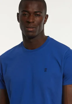 Outlet River Woods Custom fit basic pima katoen T-shirt admiral -
