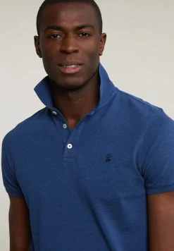 New River Woods Custom fit basic pima katoen polo blue lake mix -