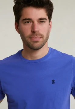 Sale River Woods Custom fit basic pima katoen T-shirt ronde hals reef blue -