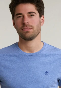 Fashion River Woods Custom fit basic pima katoen T-shirt ronde hals lt hamptons blue mix -