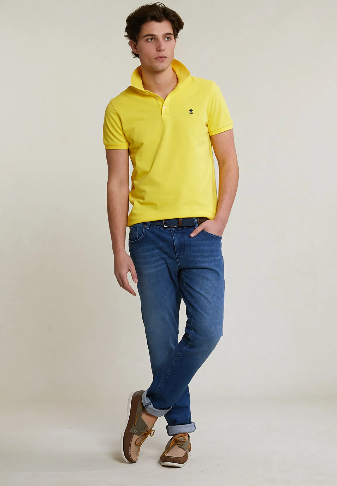 Best River Woods Custom fit basic pima katoen polo lemonade -