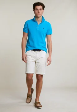 Sale River Woods Custom fit basic pima katoen polo electric blue -