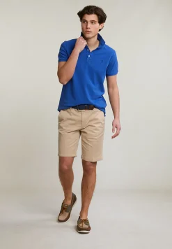 Sale River Woods Custom fit basic pima katoen polo blueberry -