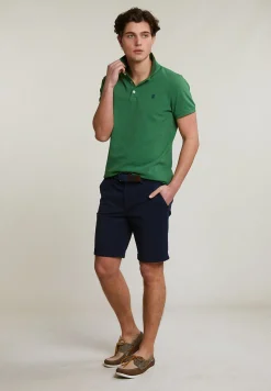 New River Woods Custom fit basic pima katoen polo belize green -