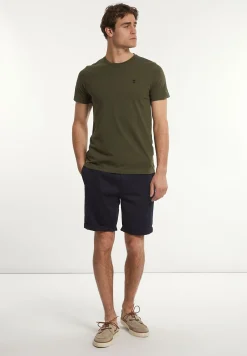 Sale River Woods Custom fit basic pima katoen T-shirt forest mix -
