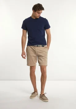 New River Woods Custom fit basic pima katoen T-shirt borstzak twilight mix -